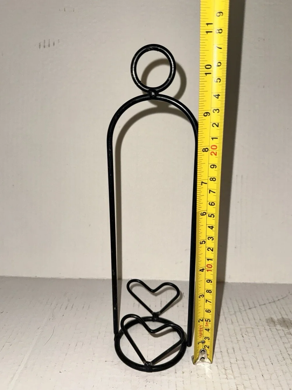Black Metal Heart Hanging Jar Candle Holder Granny Cottage Farmhouse Decor 11”